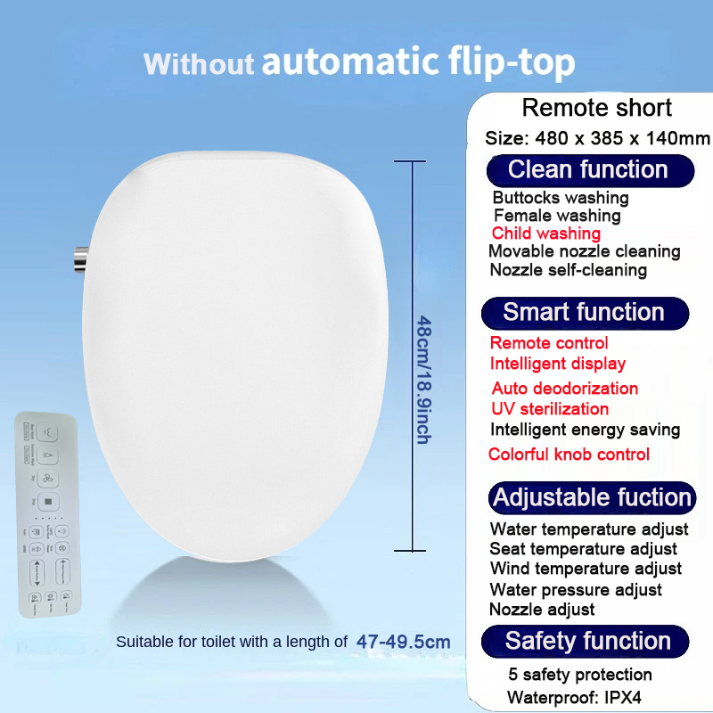 Smart Bidet Toilet Seat Heated Electric - Siège de toilette électrique intelligent chauffant,