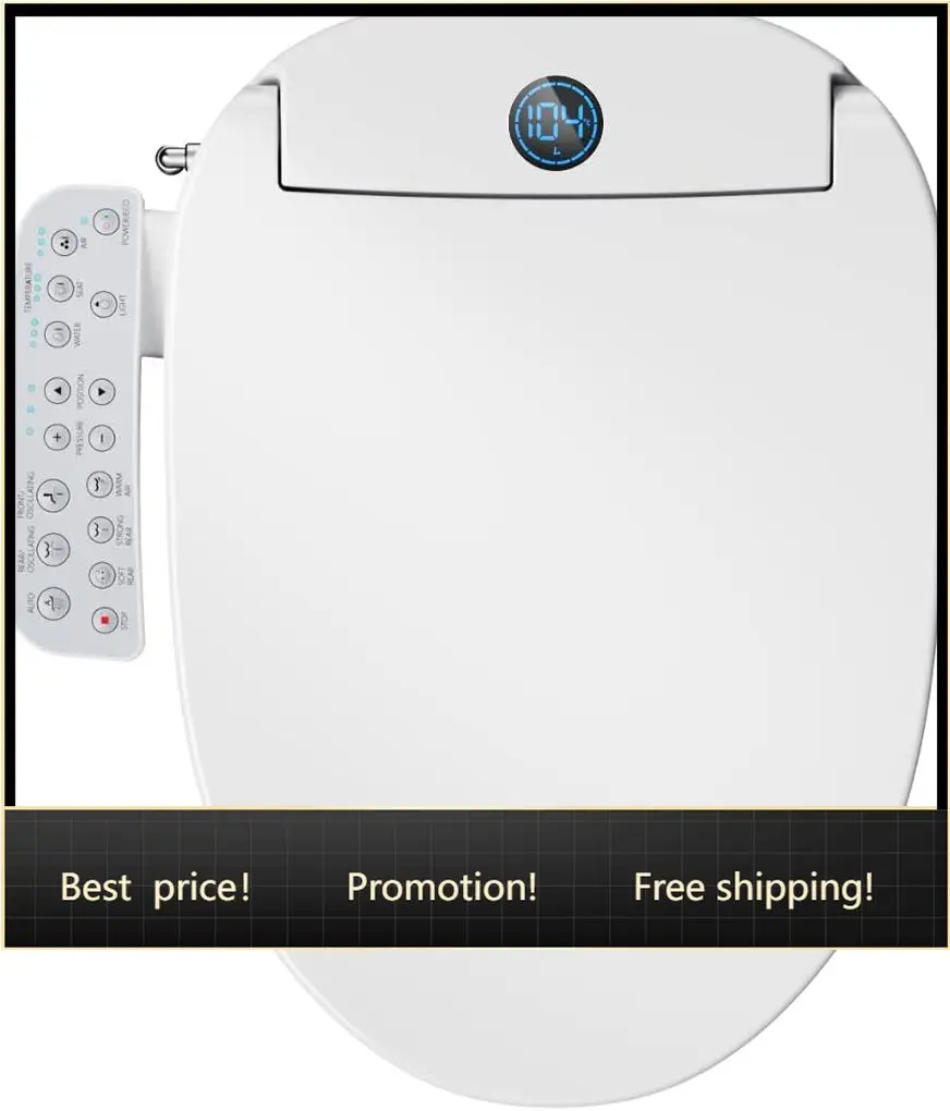 Elongated Bidet Toilet Seat Warm Dryer - Neuf, livraison rapide, best-seller, siège de