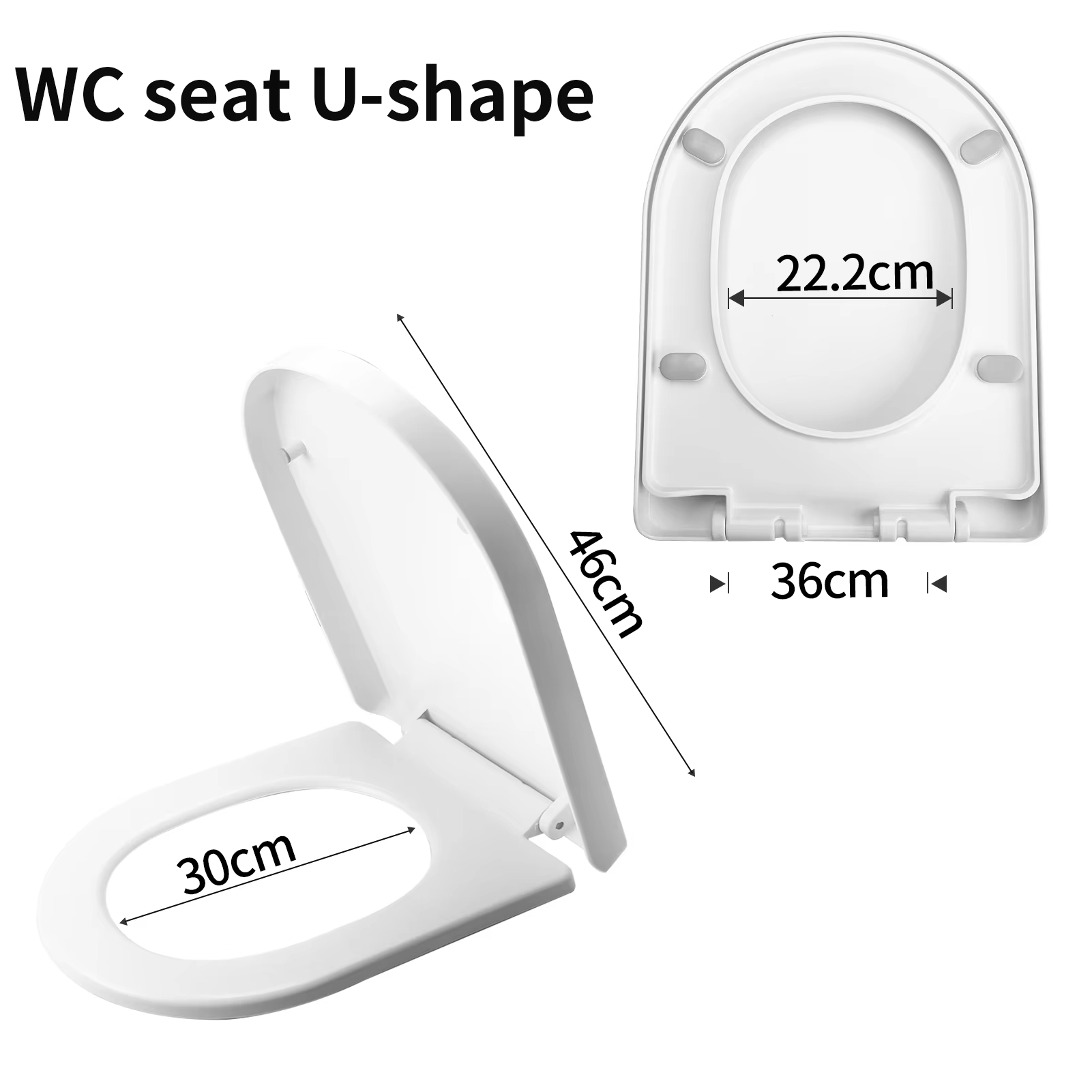 Slow Close Toilet Seat Quick Release - Couvercle de siège de toilette pour