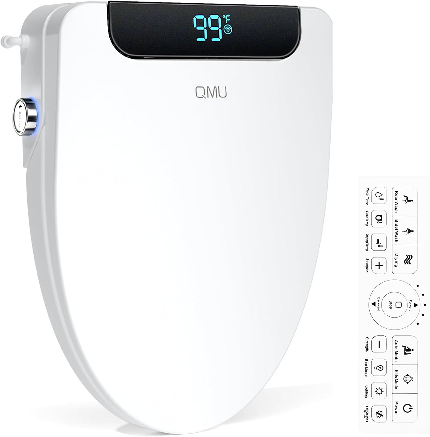 Elongated Bidet Toilet Seat Warm Dryer - Siège de toilette bidet électrique allongé