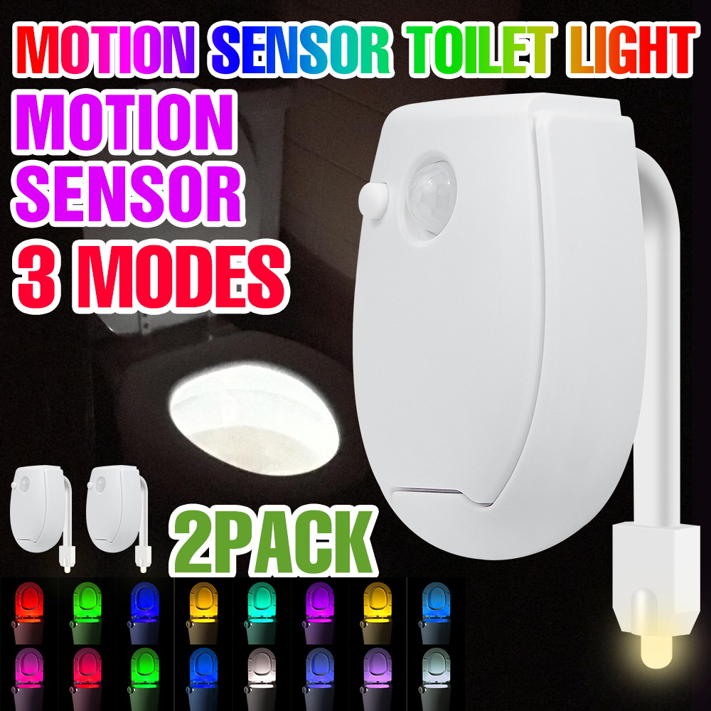 Toilet Night Light Motion Sensor Led - Lampe LED pour toilettes, 2 pièces,