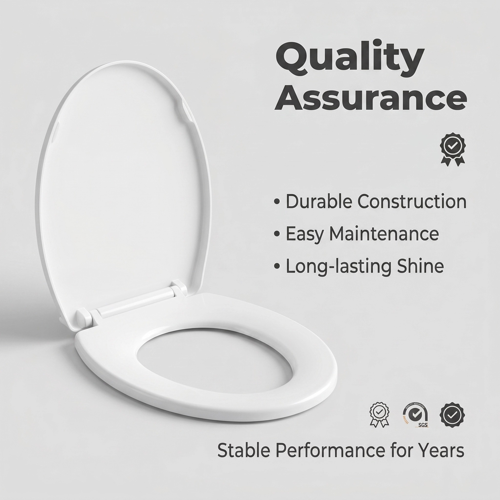 Slow Close Toilet Seat Quick Release - Couverture de siège de toilette à
