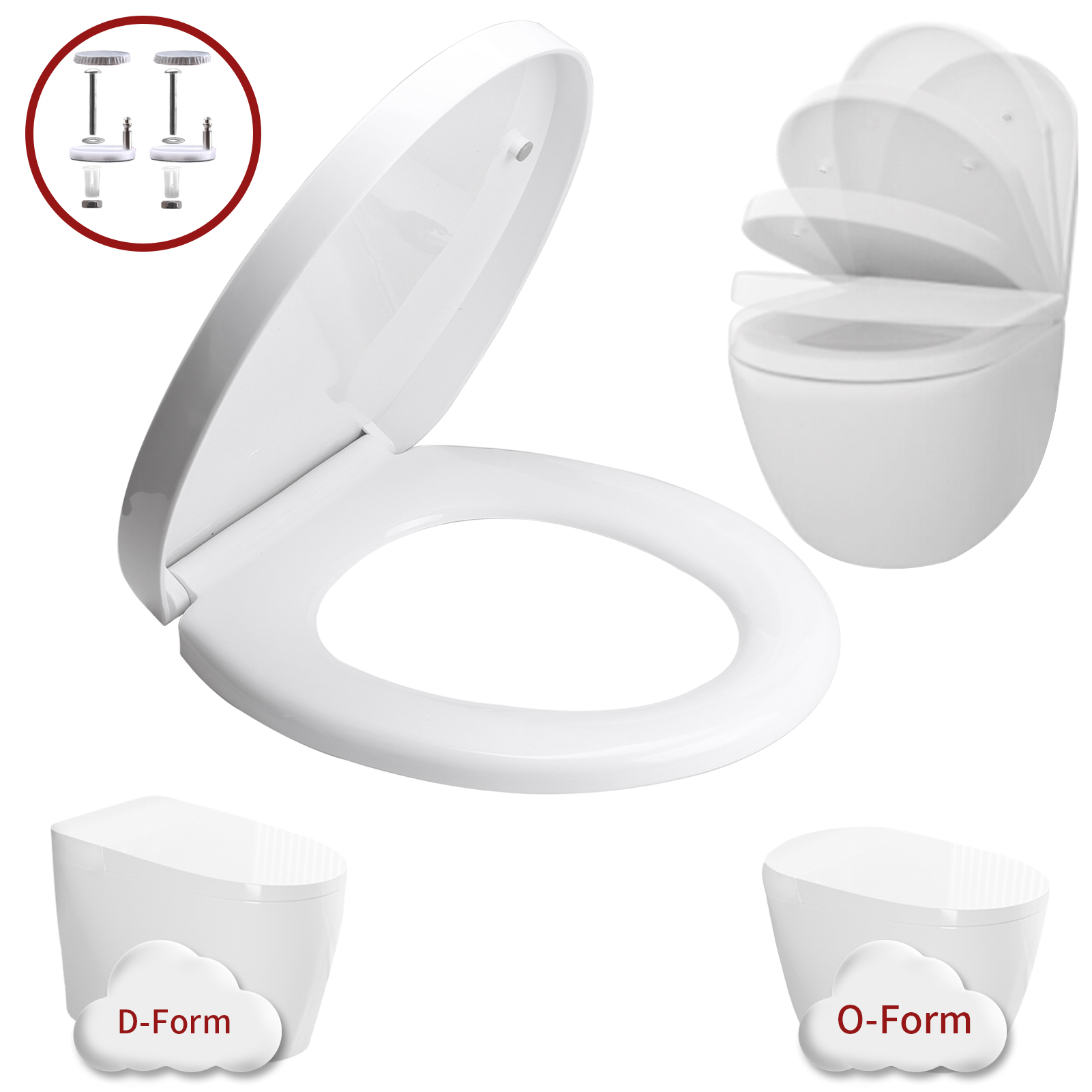 Slow Close Toilet Seat Quick Release - Couvercle de siège de toilette bidet,