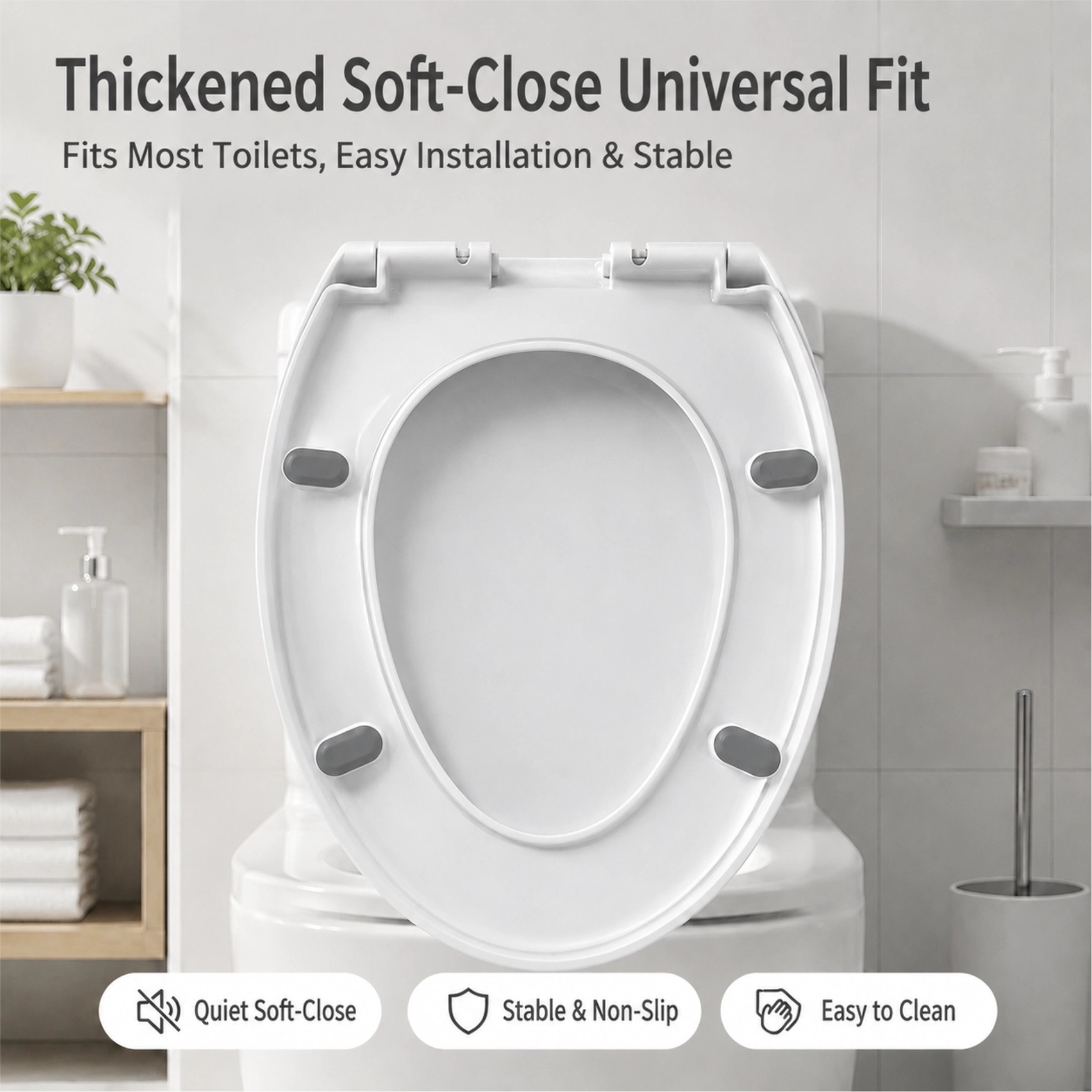 Couvre-siège de toilette unive - Slow Close Toilet Seat Quick Release avis et prix