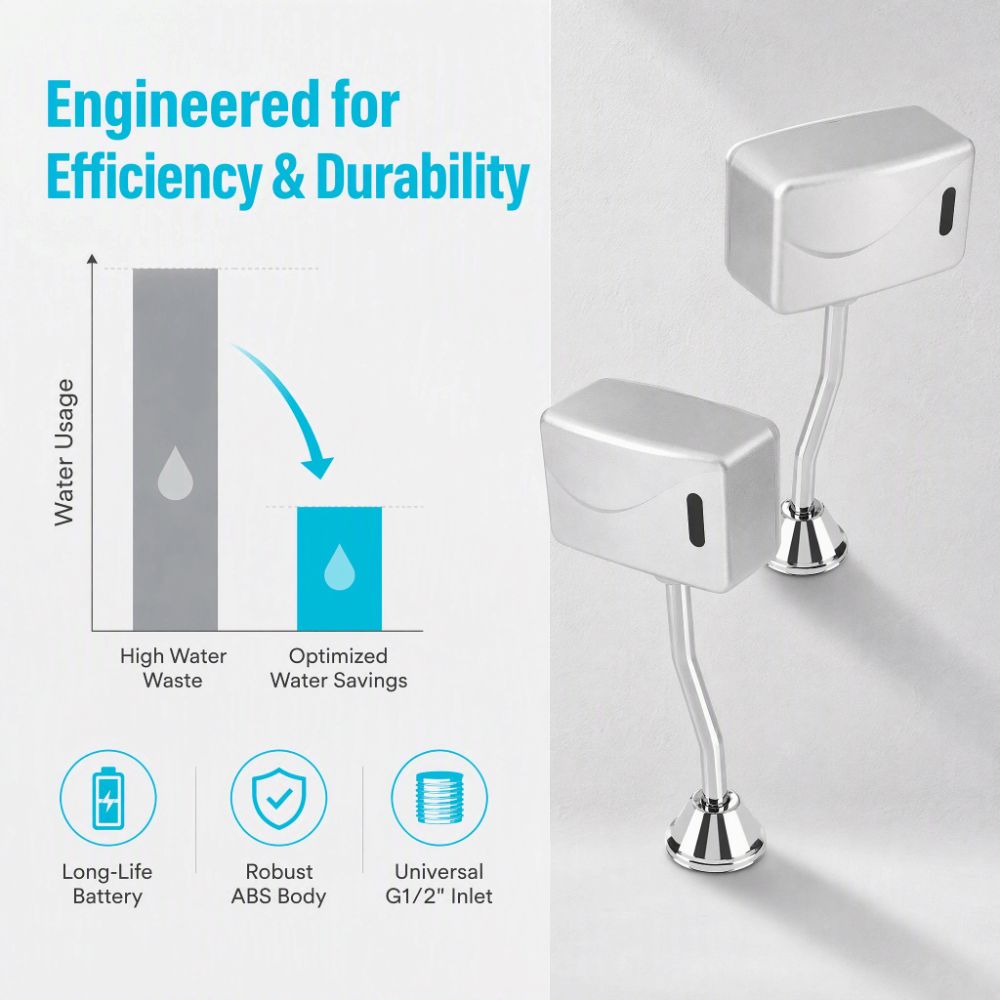 Vanne de chasse d'eau pour uri - Touchless Automatic Toilet Flush Sensor avis et prix