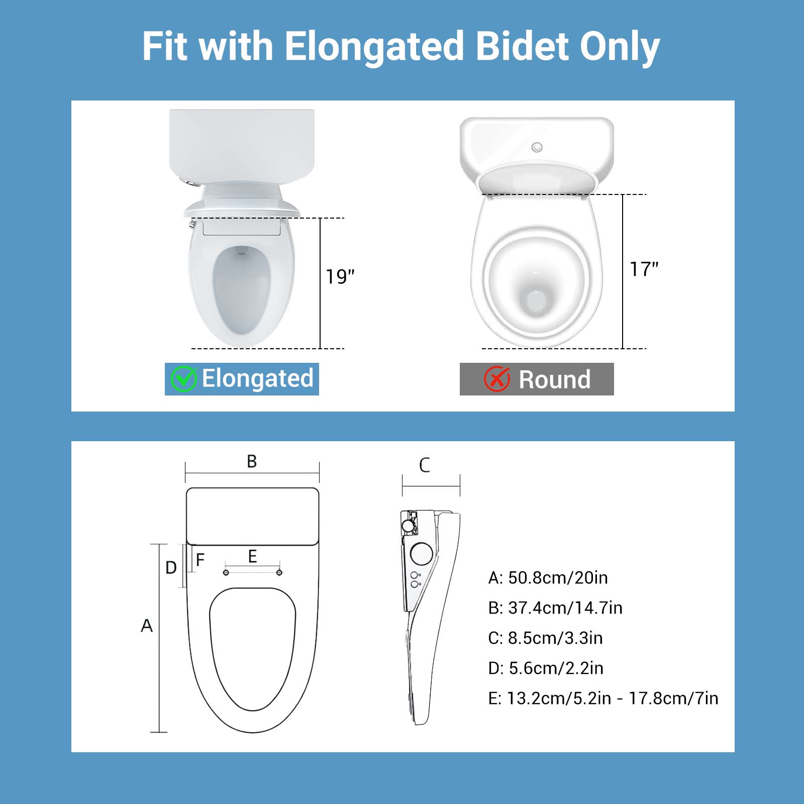 Siège de toilette bidet intell - Elongated Bidet Toilet Seat Warm Dryer avis et prix