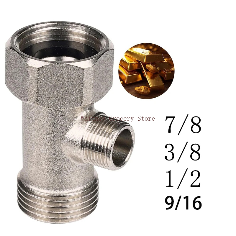 Adaptateur de raccord en T à 3 - Bidet T Adapter Valve 7/8 1/2 Brass avis et prix