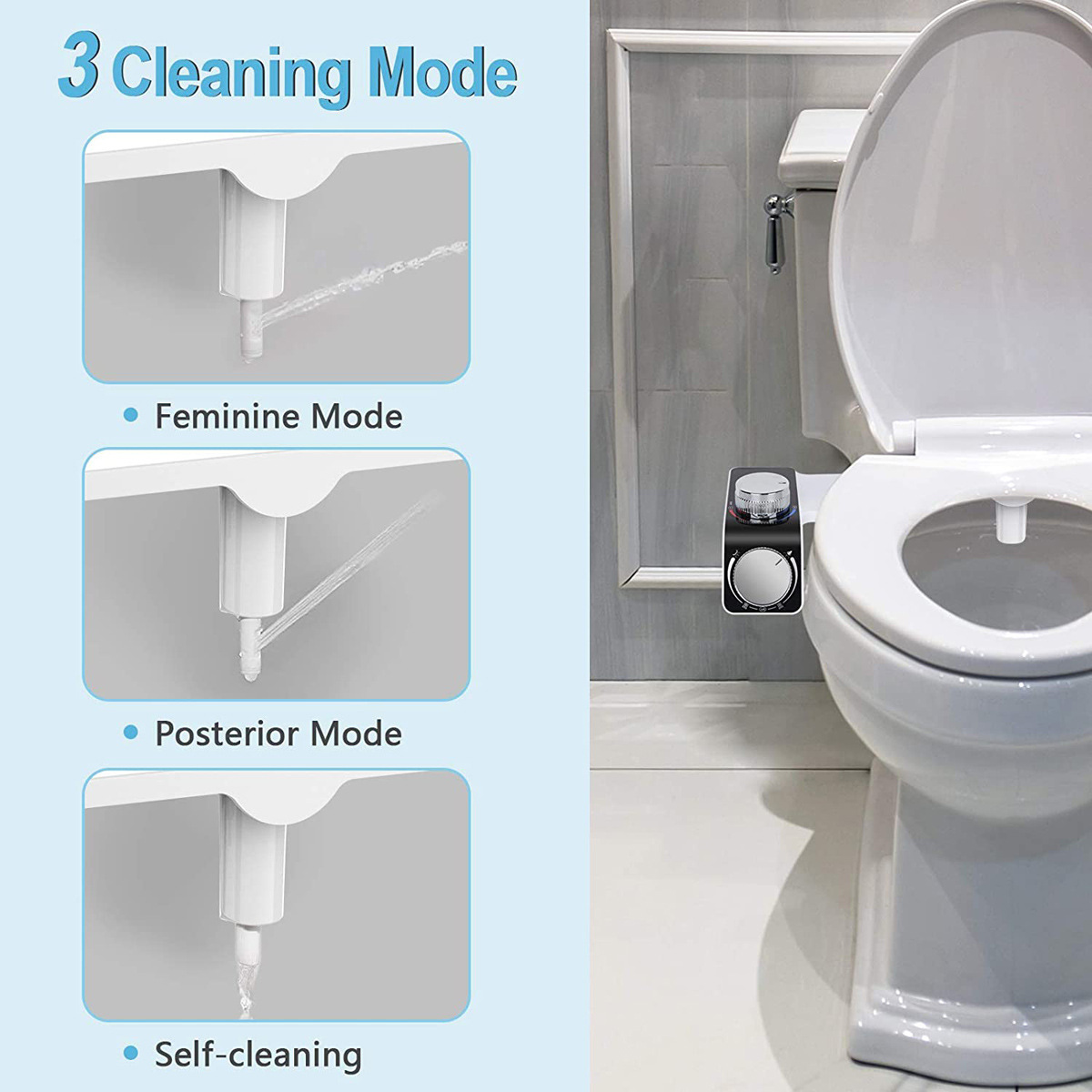Bidet auto-nettoyant à pressio - Non Electric Bidet Attachment Dual Nozzle avis et prix
