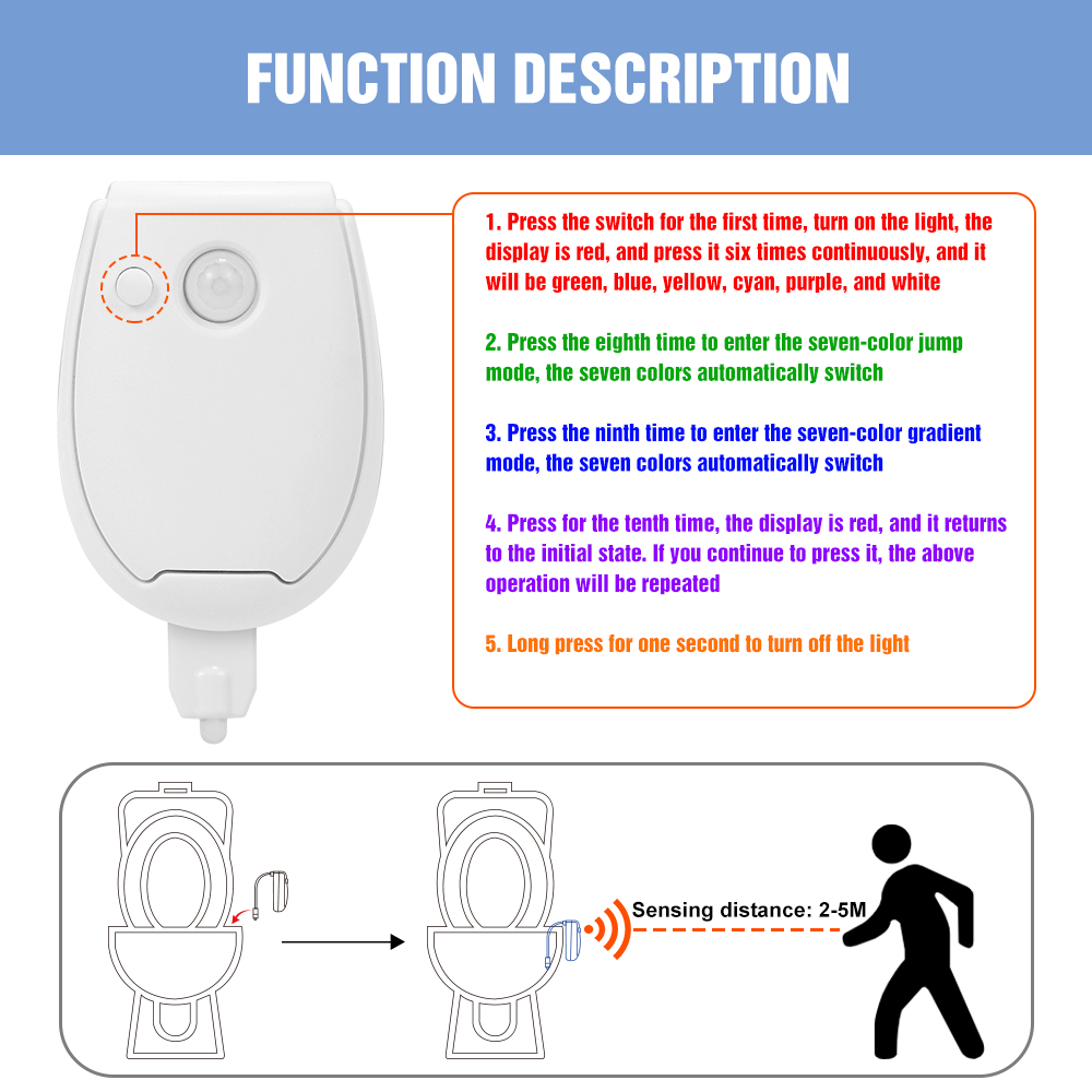 LED lumières de toilette PIR c - Toilet Night Light Motion Sensor Led avis et prix