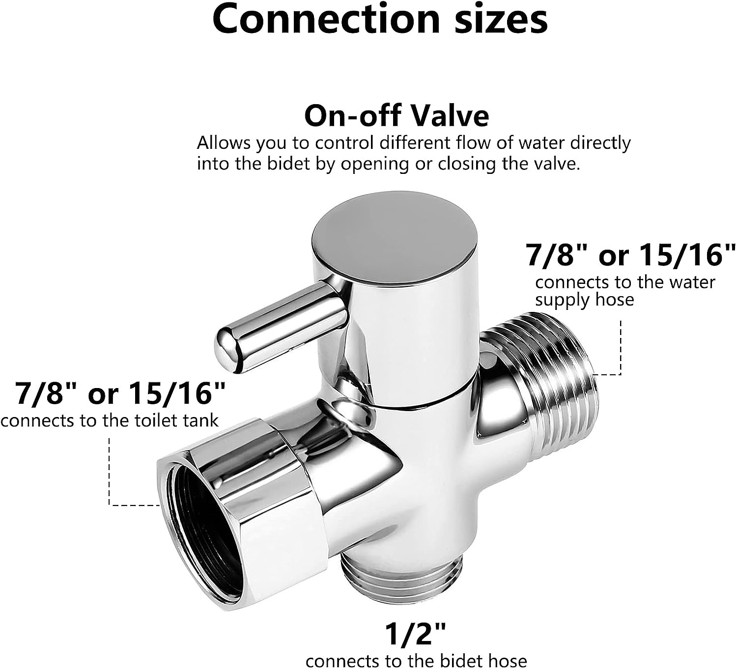 Raccord en T pour bidet, robin - Bidet T Adapter Valve 7/8 1/2 Brass avis et prix