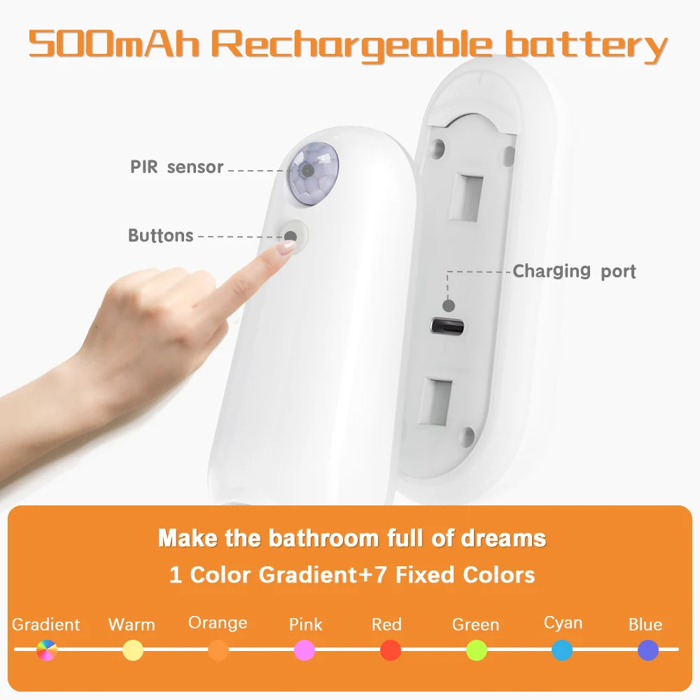 Veilleuse LED intelligente ave - Toilet Night Light Motion Sensor Led avis et prix