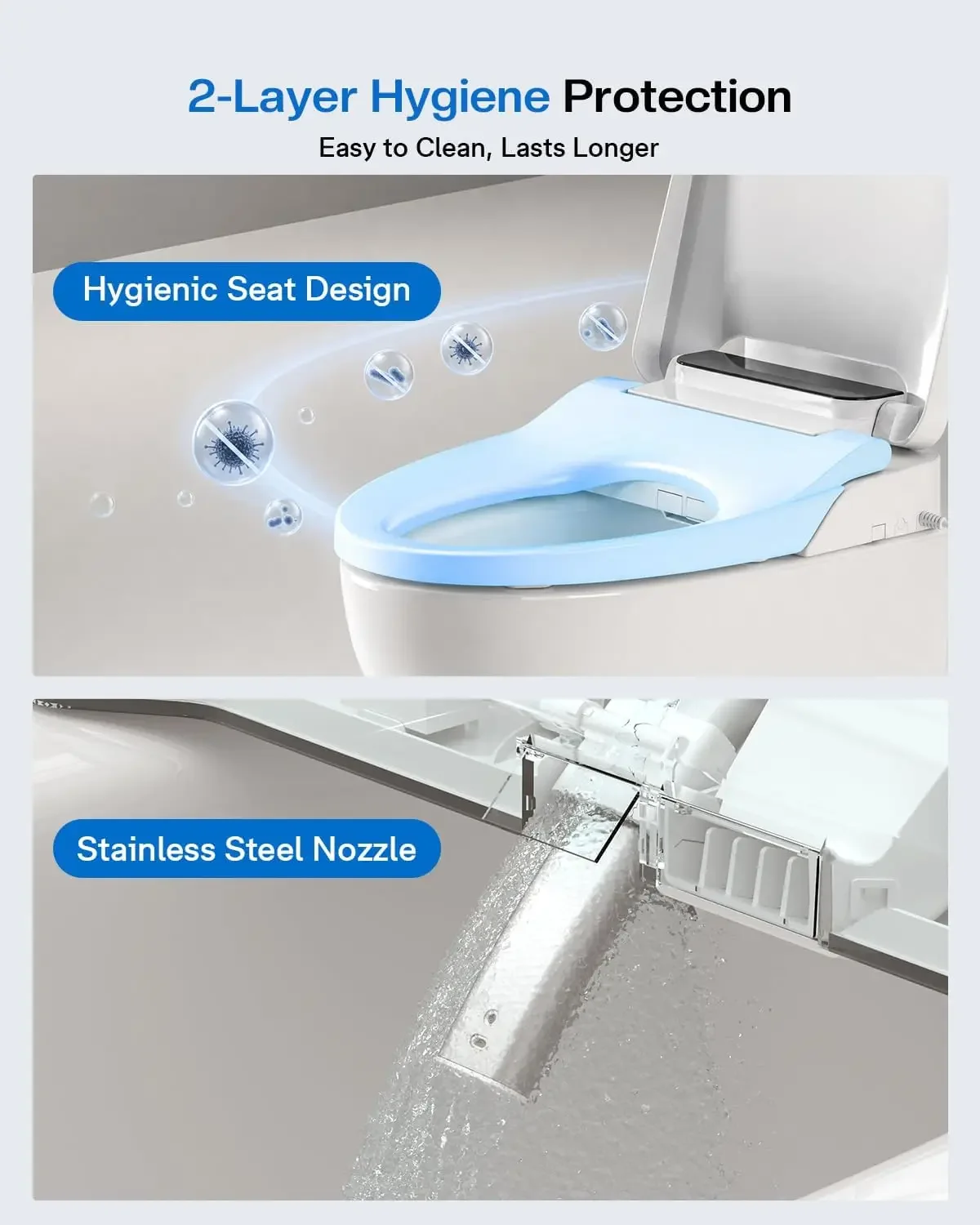 Neuf, livraison rapide, best-s - Elongated Bidet Toilet Seat Warm Dryer avis et prix