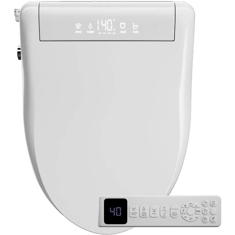 Siège de toilette intelligent, - Elongated Bidet Toilet Seat Warm Dryer avis et prix
