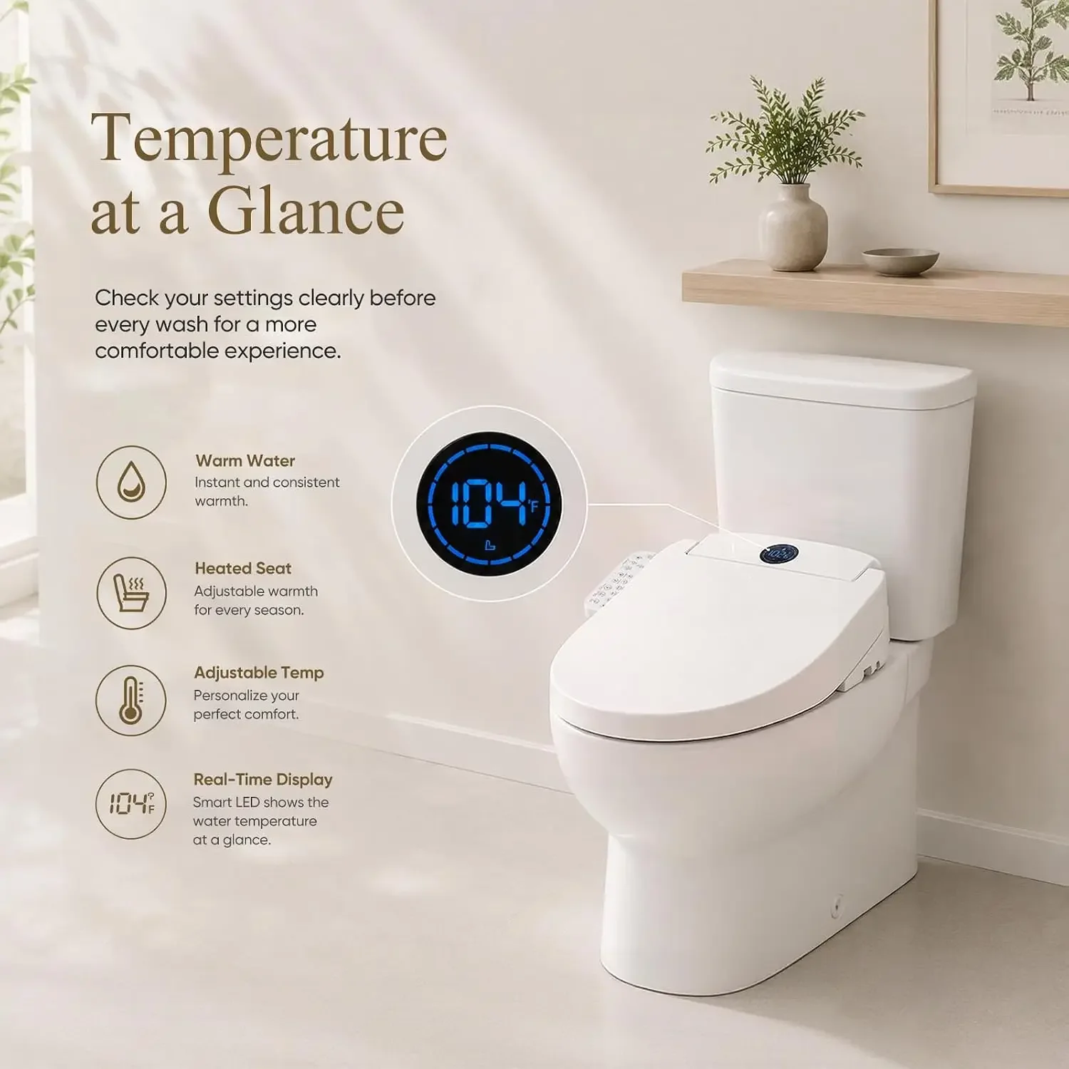 Neuf, livraison rapide, best-s - Elongated Bidet Toilet Seat Warm Dryer avis et prix