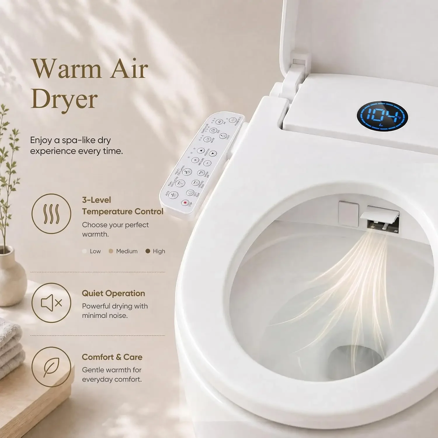 Neuf, livraison rapide, best-s - Elongated Bidet Toilet Seat Warm Dryer avis et prix