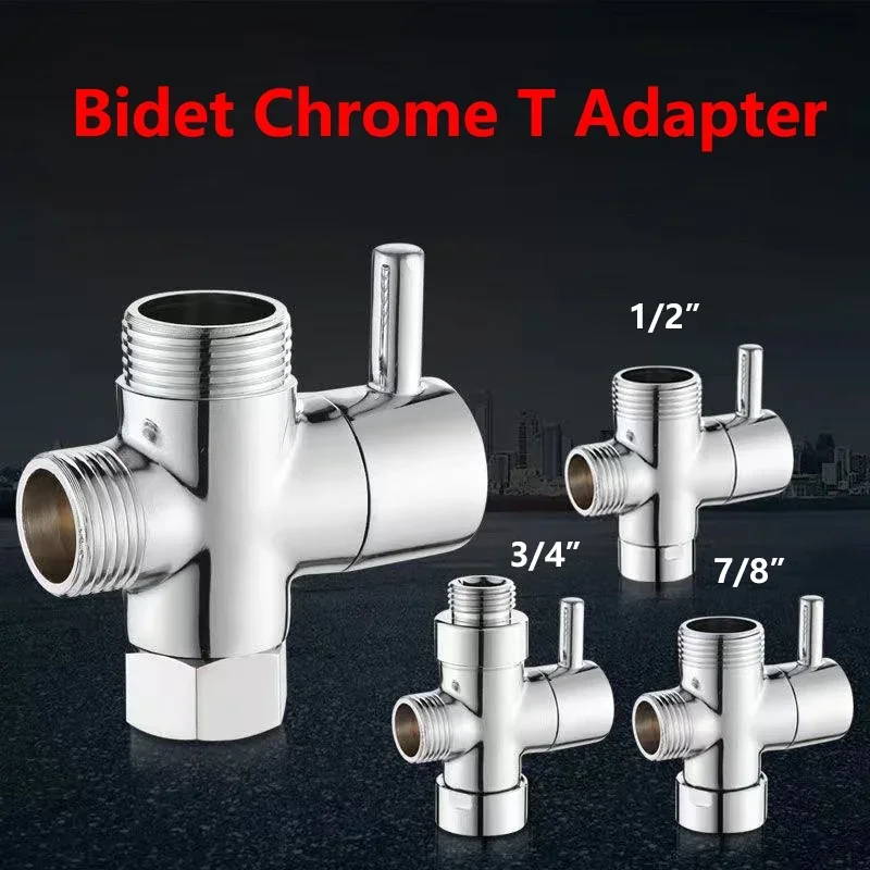 Adaptateur en T chromé pour bi - Bidet T Adapter Valve 7/8 1/2 Brass avis et prix