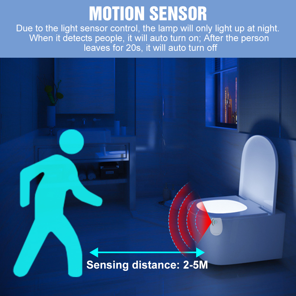 Lampe LED RGB pour cuvette de  - Toilet Night Light Motion Sensor Led avis et prix