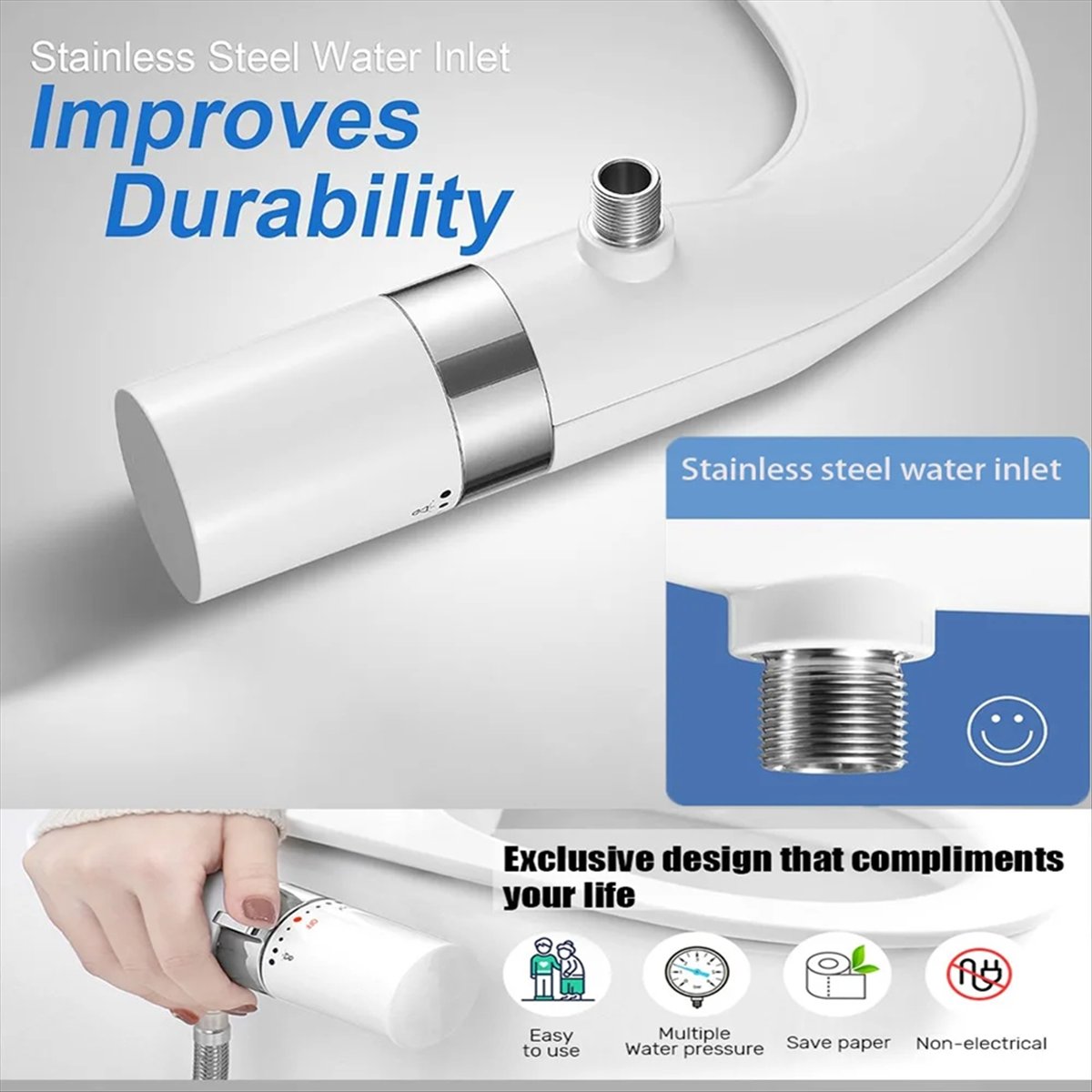 A38F – pulvérisateur léger à p - Non Electric Bidet Attachment Dual Nozzle avis et prix