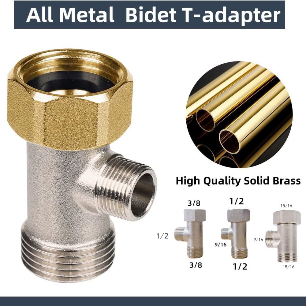 Nouvel adaptateur de vanne en  - Bidet T Adapter Valve 7/8 1/2 Brass avis et prix