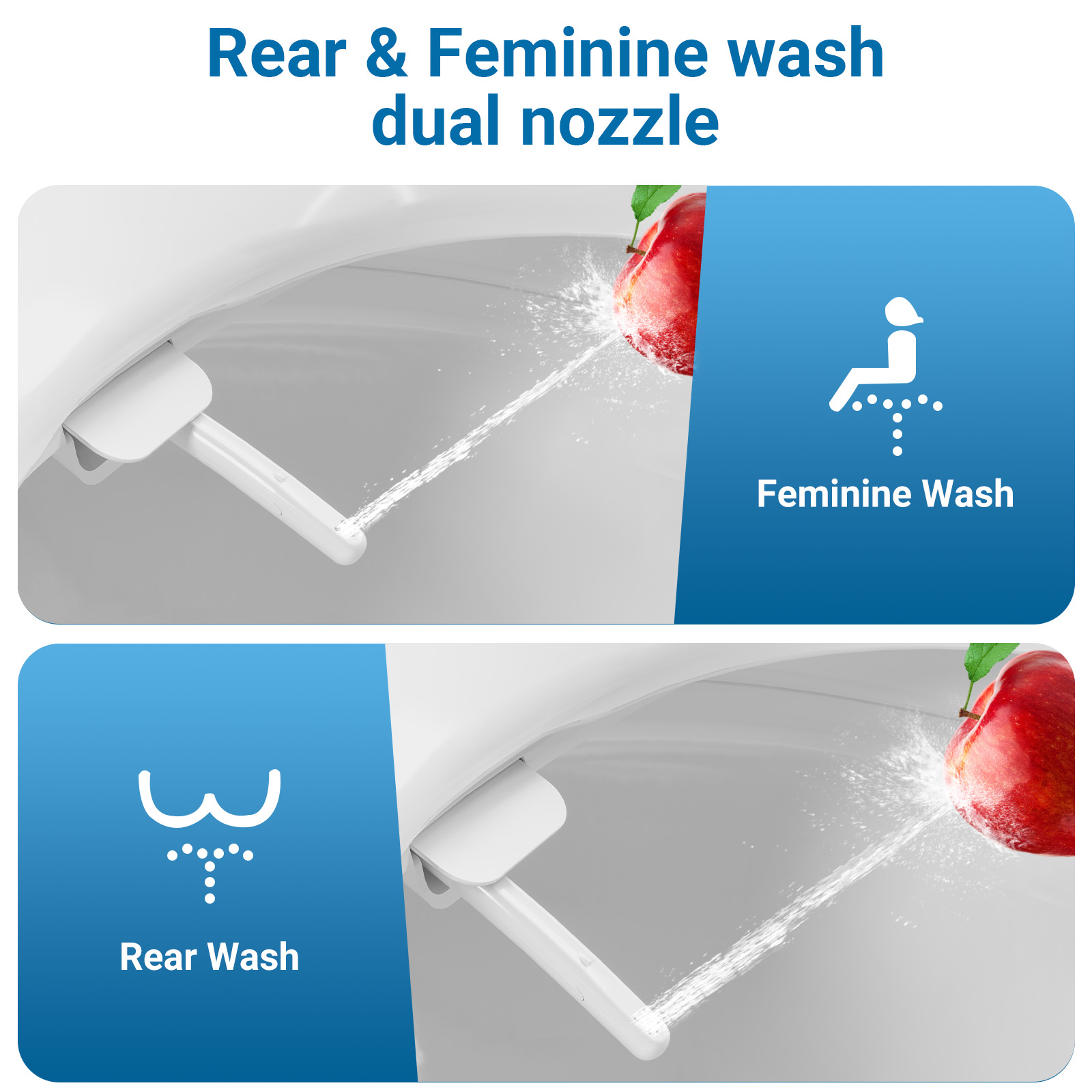 Siège de toilette avec bidet n - Non Electric Bidet Attachment Dual Nozzle avis et prix