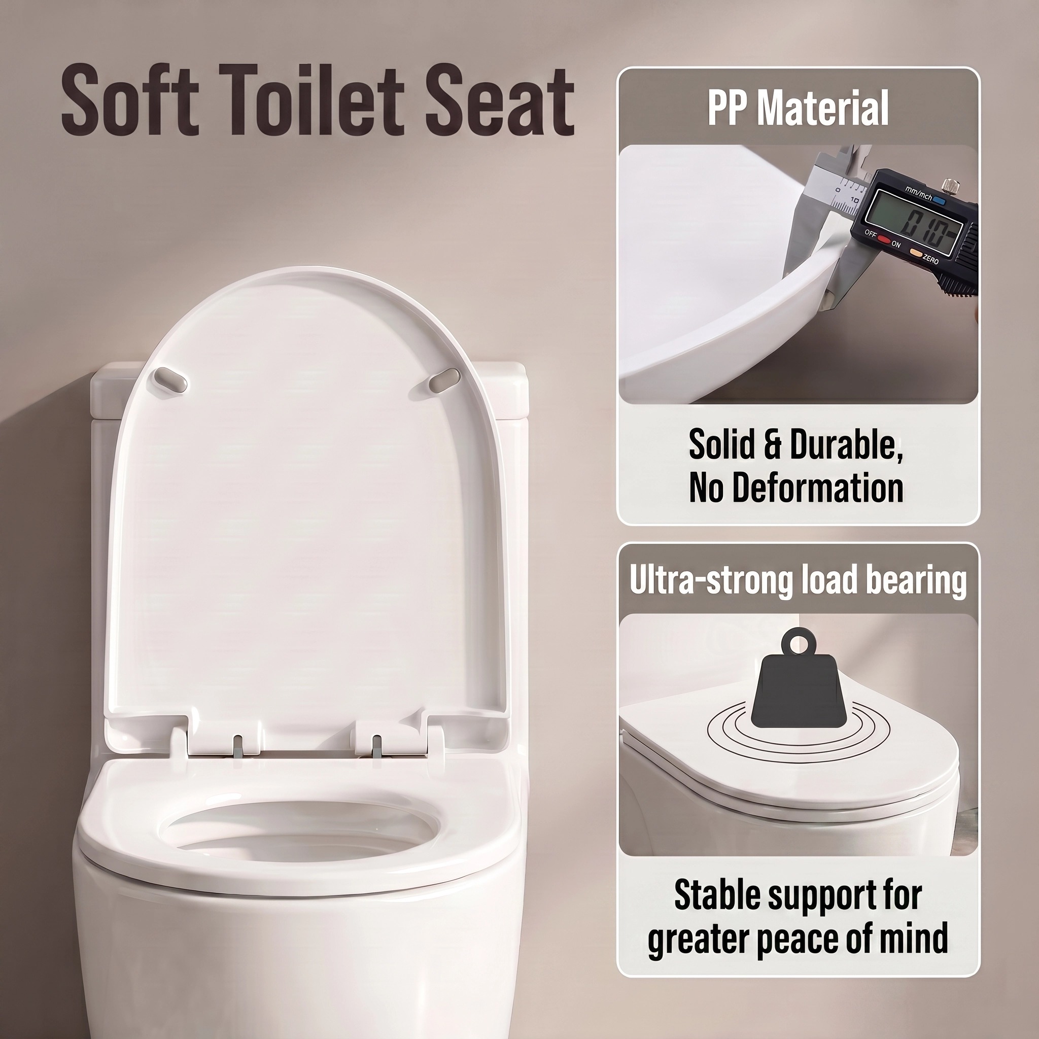 Siège de toilette universel à  - Slow Close Toilet Seat Quick Release avis et prix
